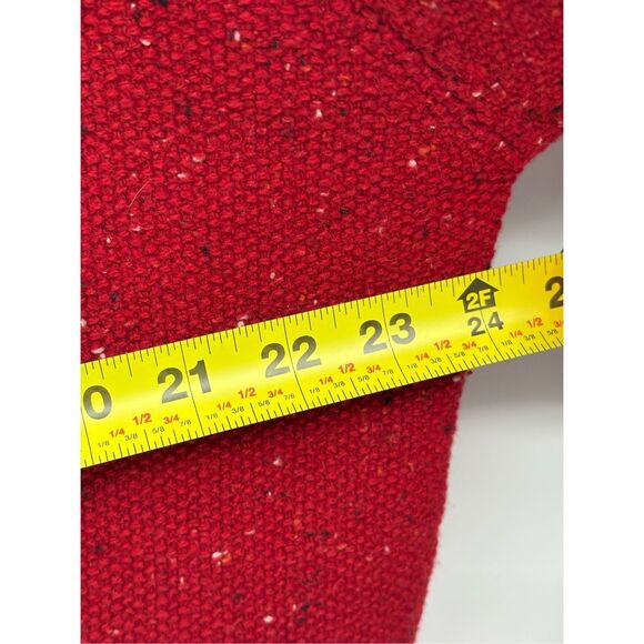 Jos A Bank‎ Sweater 1/4 Zip Men Large Red Speckled Mock Neck Pullover Wool Blend - Picture 5 of 9